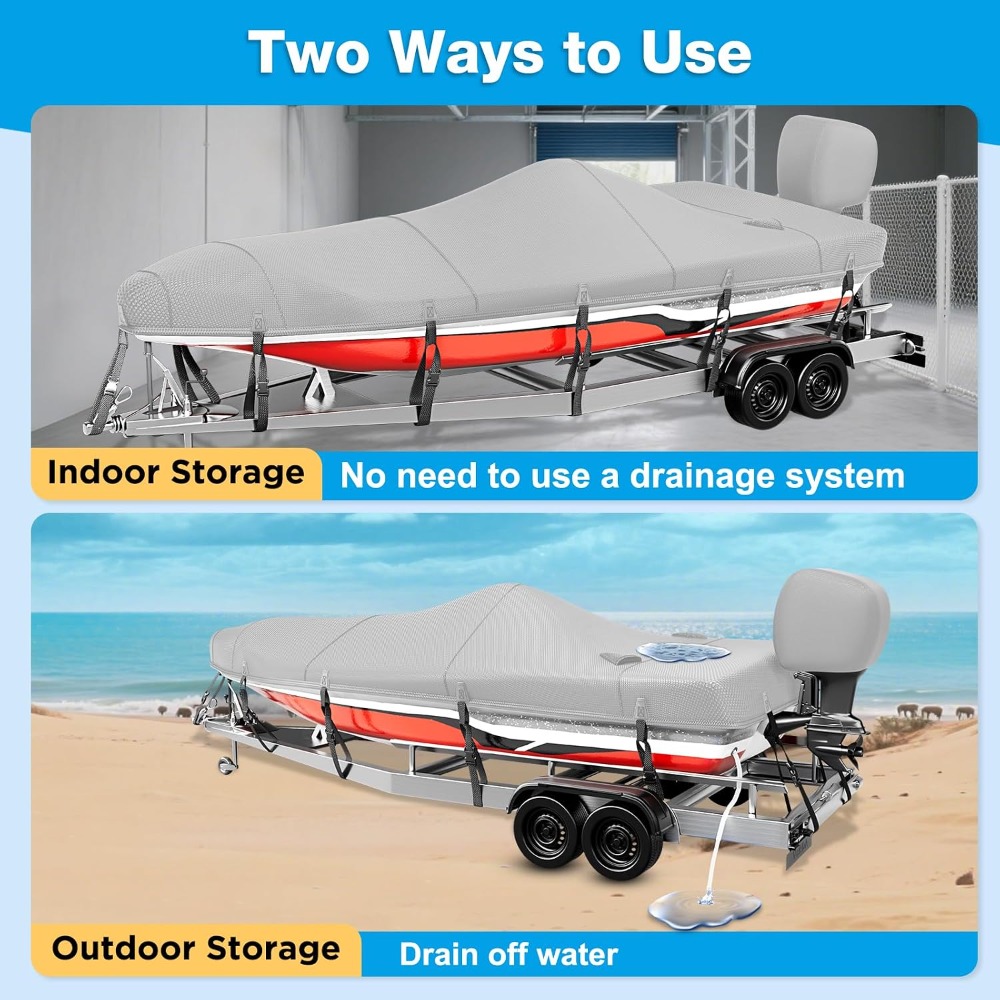 Boat Cover 20-22ft, 1200D Wate - Fishing Boat Cover avaliação e preço