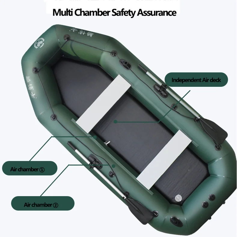 1.75~3.6m Green Fishing Kayak  - Fishing Boat Oar avaliação e preço