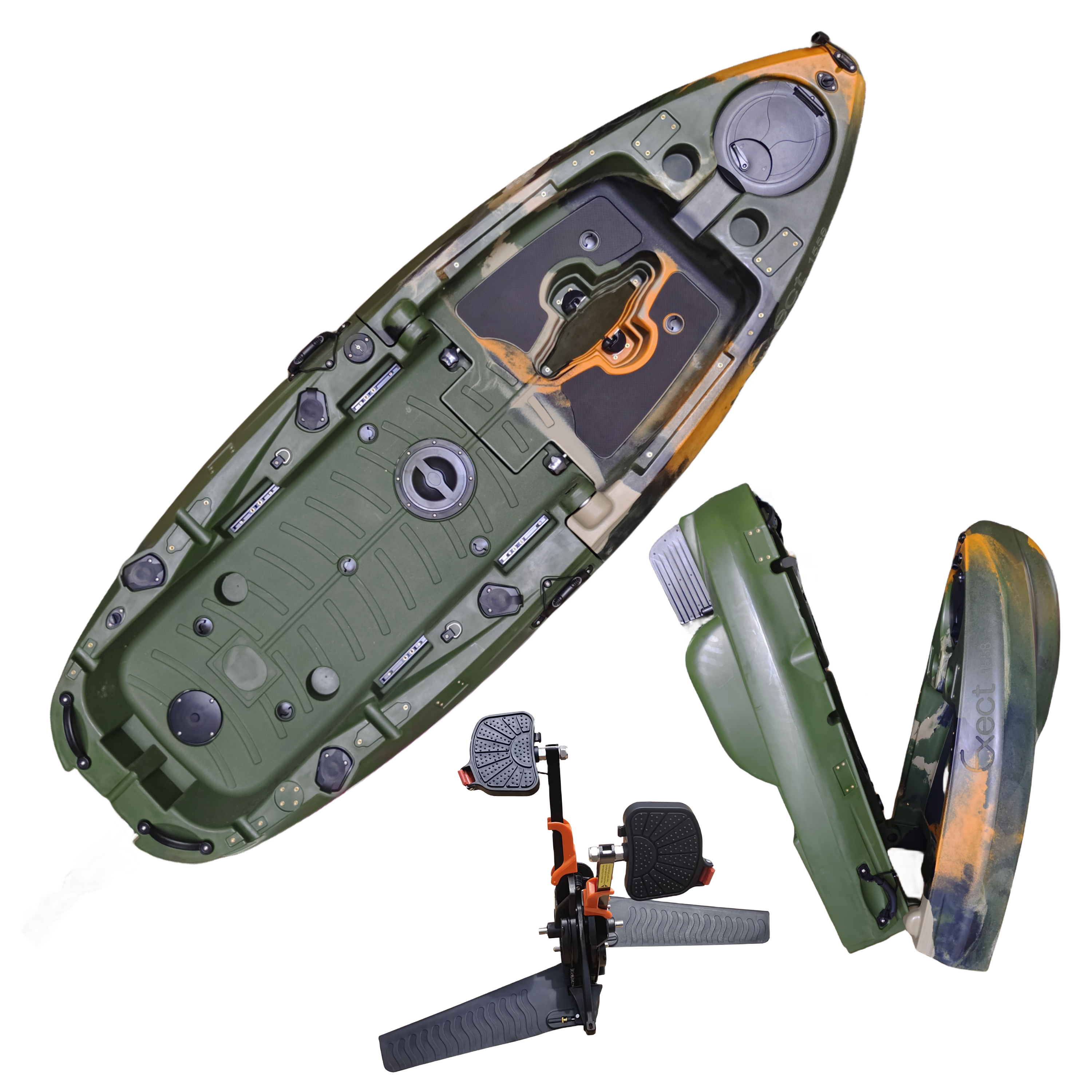 Plastic Kayak Pedal Kayak Fish - Fishing Boat Aluminum avaliação e preço