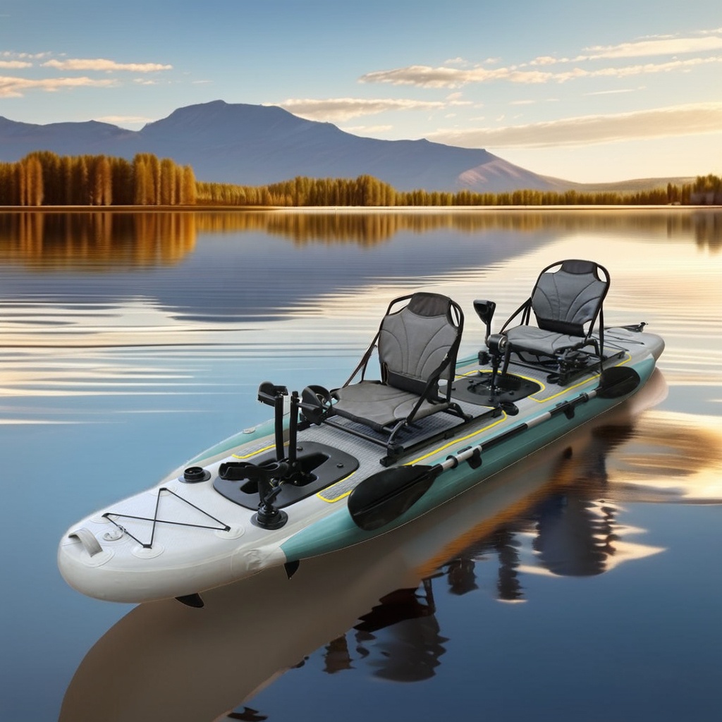 14ft Inflatable Fishing Canoe  - Fishing Boat Seat avaliação e preço