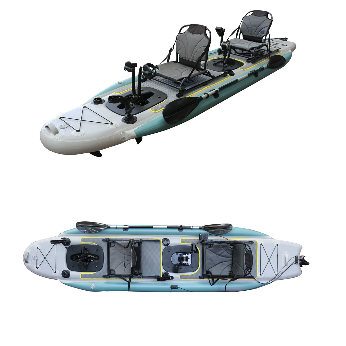 14ft Inflatable Fishing Canoe  - Fishing Boat Seat avaliação e preço