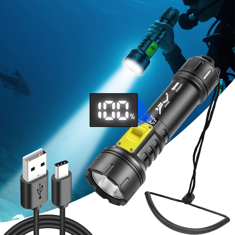 New XHP70 Diving Flashlight IP - Fishing Boat Cover avaliação e preço