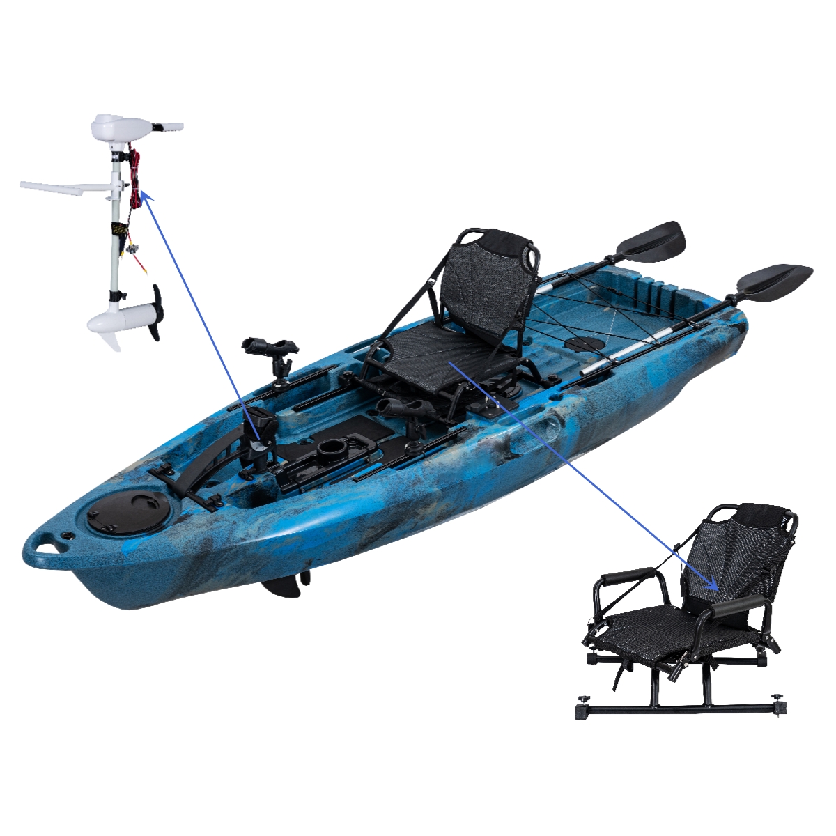 LSF Plastic Rowing Fishing Ele - Fishing Boat Paddle avaliação e preço
