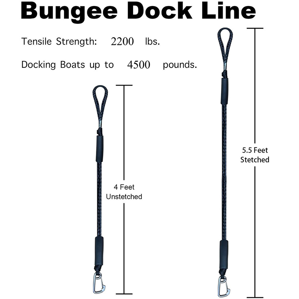 Boat Bungee Dock Line M8 Hook  - Fishing Boat Anchor avaliação e preço