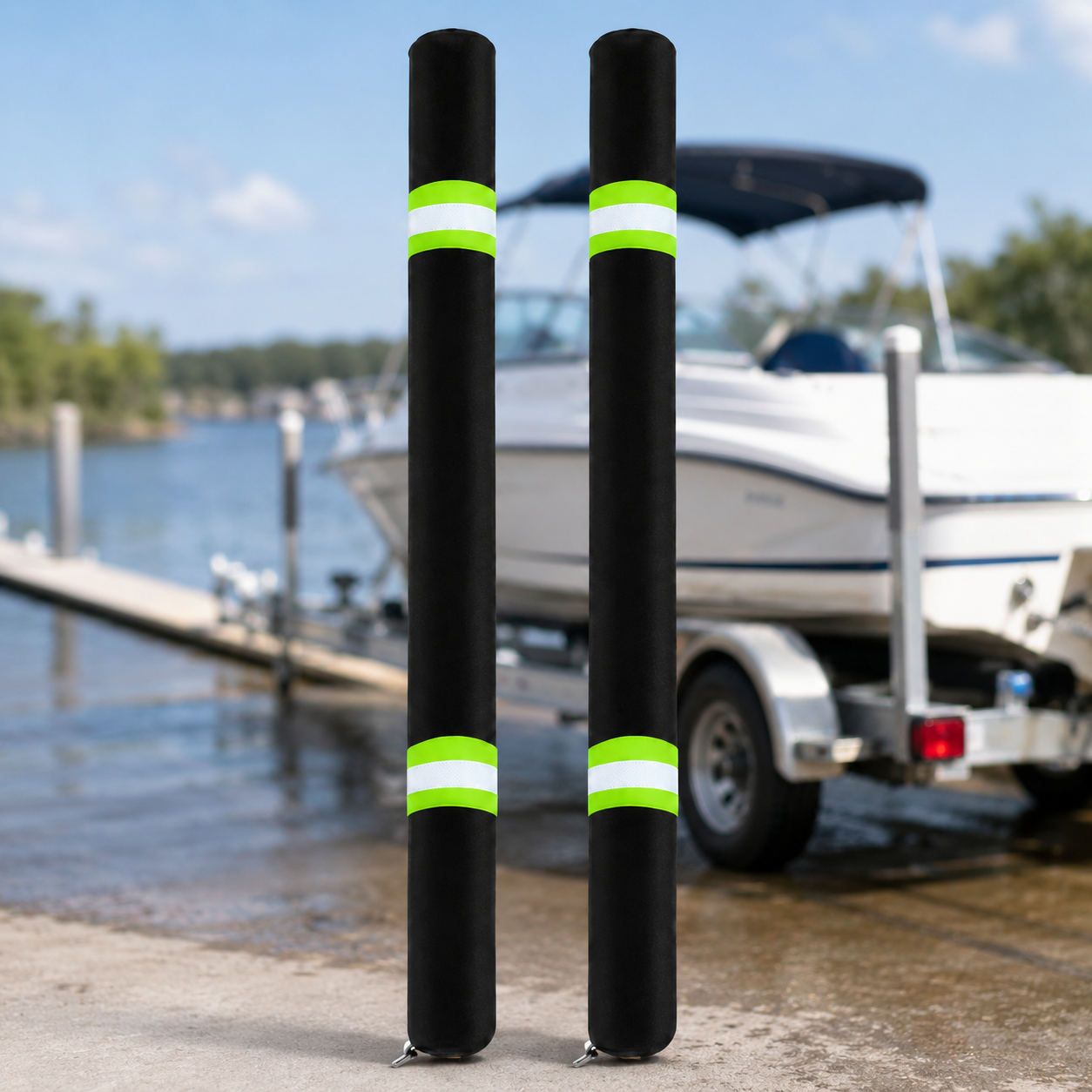 2Pcs Boat Trailer Guide Pole C - Fishing Boat Cover avaliação e preço
