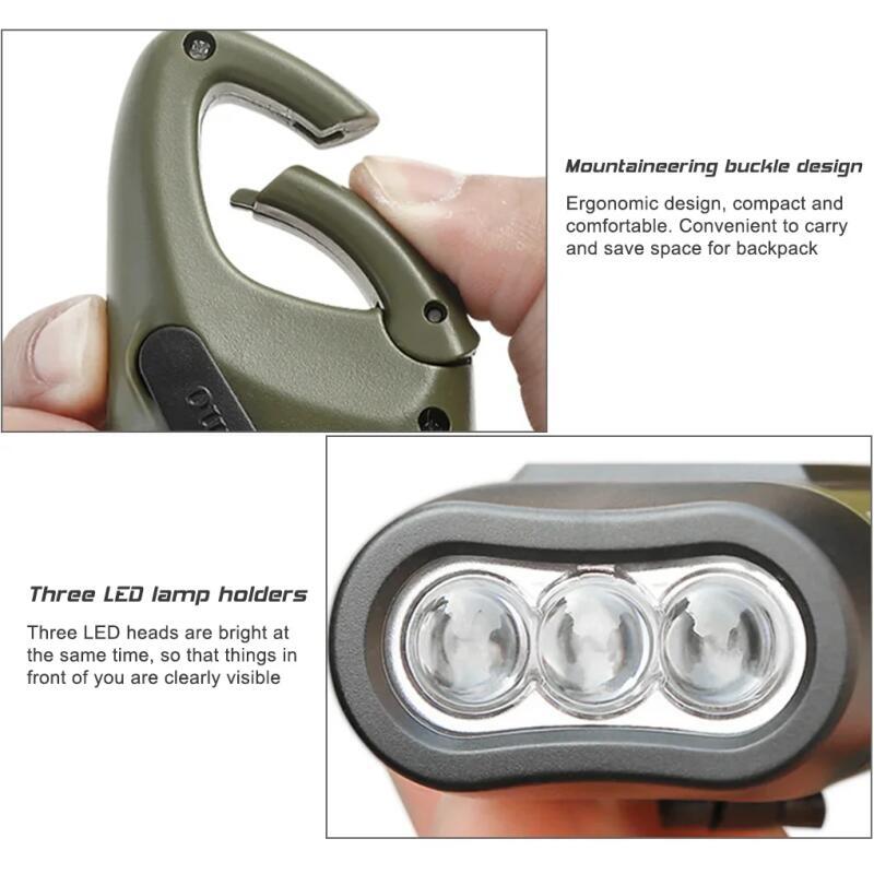Hand Crank Solar Powered Recha - Fishing Boat Navigation Light avaliação e preço
